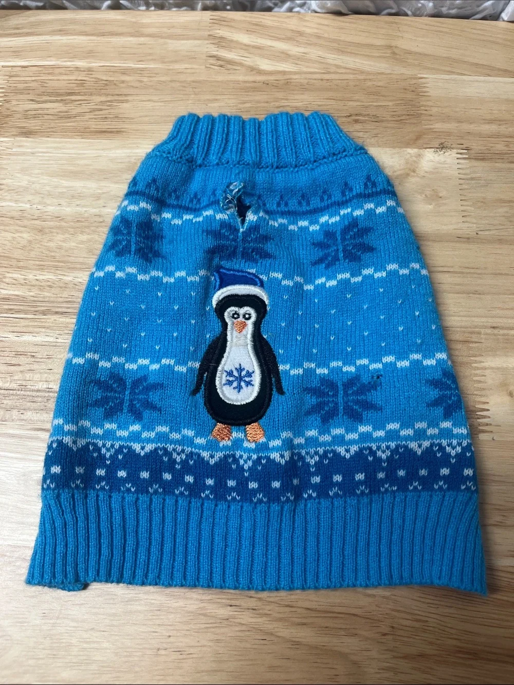 Set of 3 Festive Dog Sweaters - Red, Blue & Black